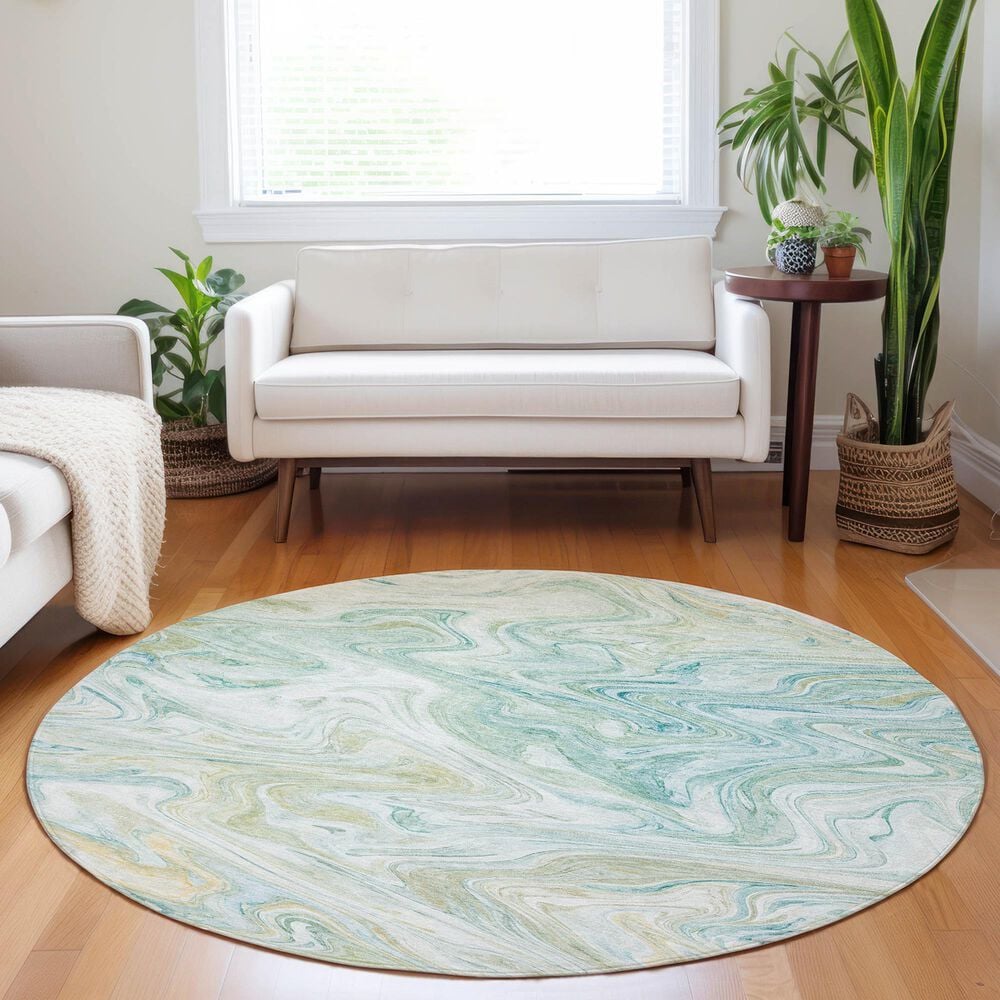 Dalyn Rug Company Ravenna RN8 8&#39; Round Sky Area Rug, , large