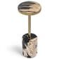 Classic Home Jordyn 12" Round Accent Table in Molten Husk and Brass, , large