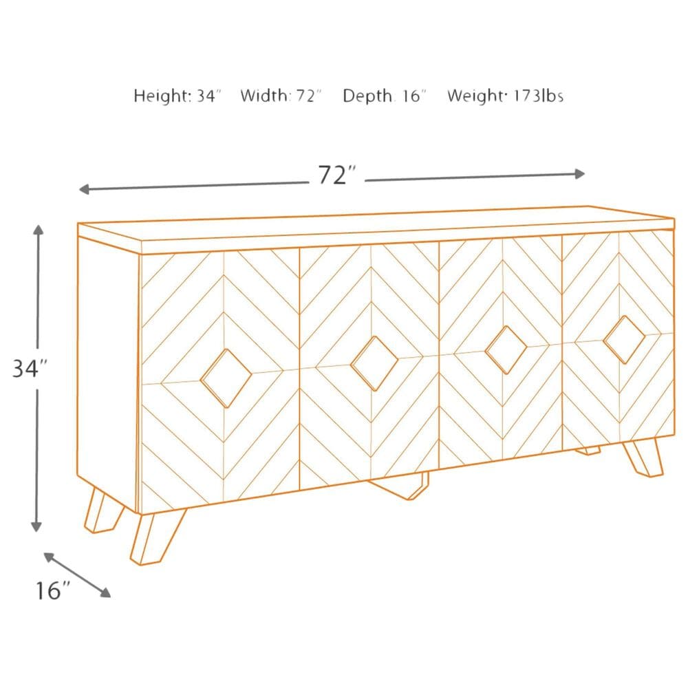 Ashley Robin Ridge Accent Cabinet in Two-tone Brown, , large