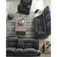 Ashley Draycoll Manual Reclining Sofa and Loveseat Set in Slate, , large