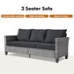 HOMLUX 5-Piece Outdoor Conversation Set in Black, , large