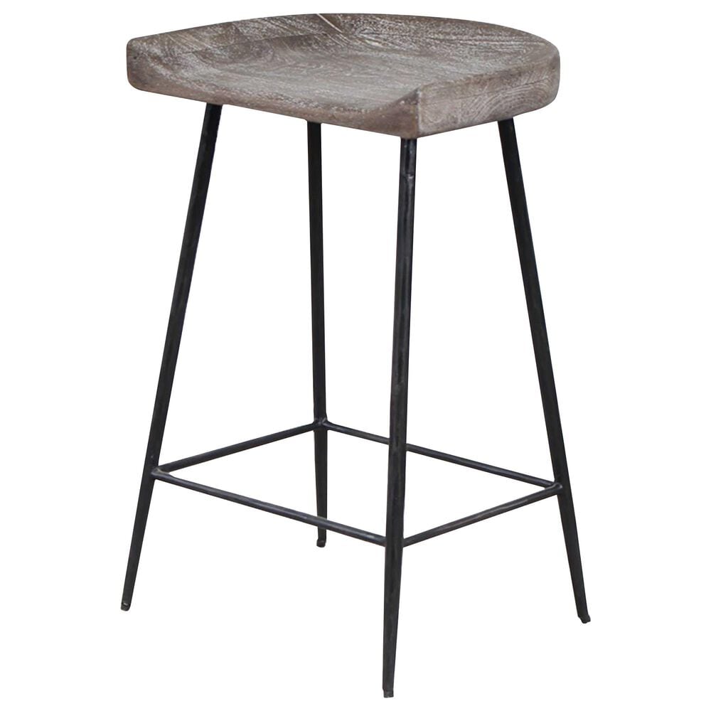 Uttermost Cordova Counter Stool in Black and Gray, , large