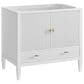 James Martin Vanities Myrrin 36" Vanity in Bright White with Single Hole 3 CM White Zeus Quartz Top & Backsplash, , large