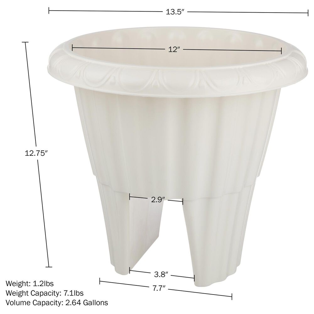 Timberlake 2.64-Gallon Deck Railing Planter in White, , large