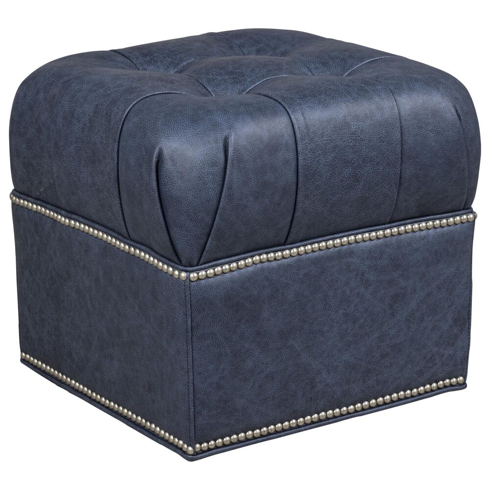 Smith Brothers 2000 Series Small Square Ottoman in Blue, , large