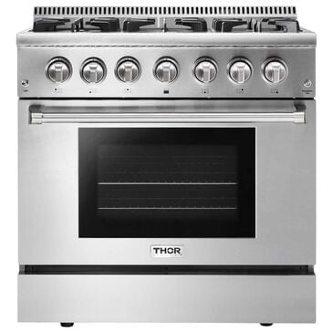 Thor Kitchen 5.2 Cu. Ft. Freestanding Dual Fuel Range in Stainless Steel, , large