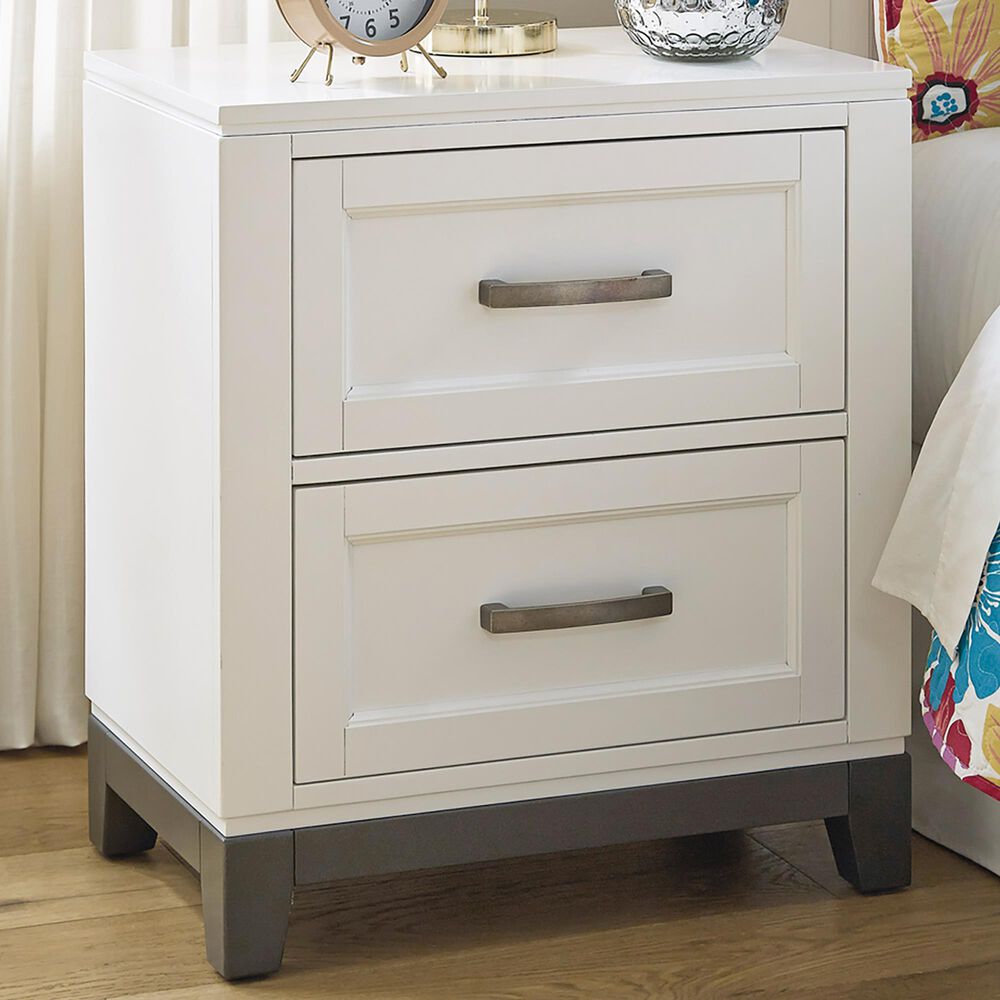 Signature Design by Ashley Brynburg 2 Drawer Nightstand in White, , large