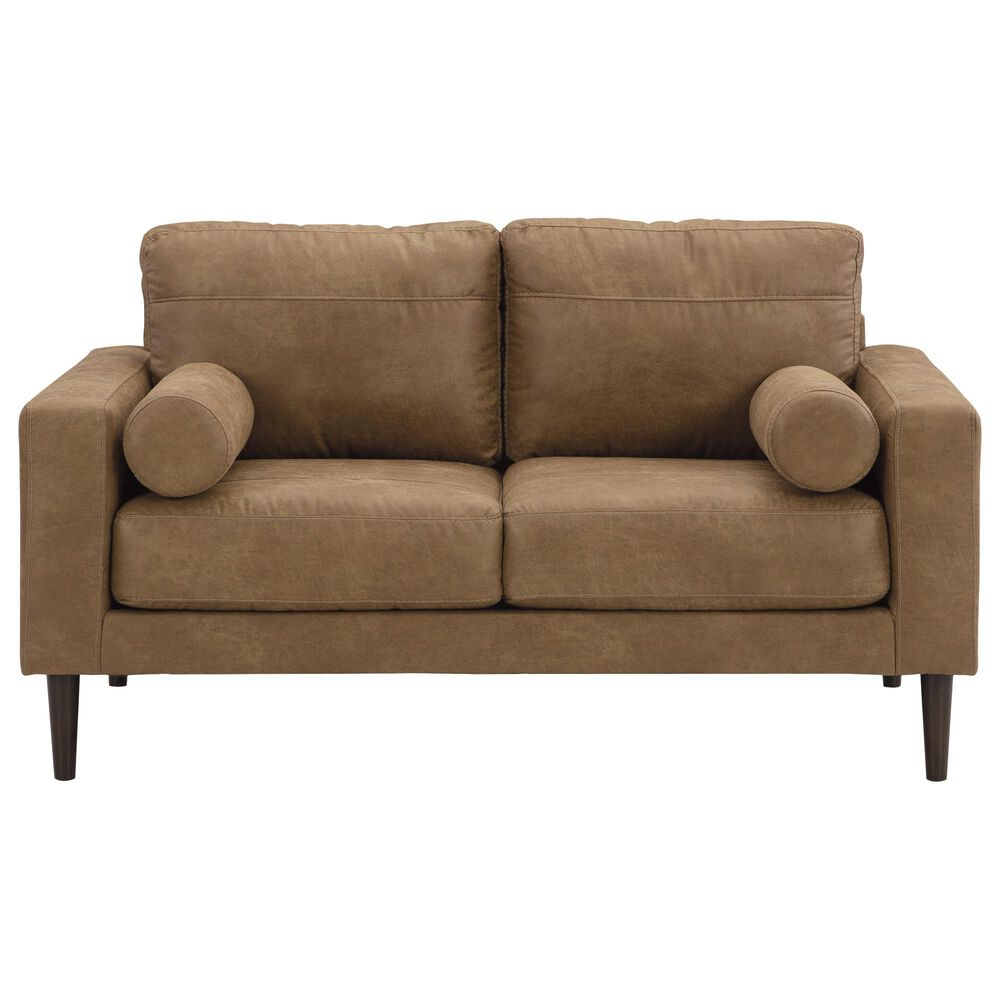 Ashley Telora Stationary Loveseat in Caramel, , large