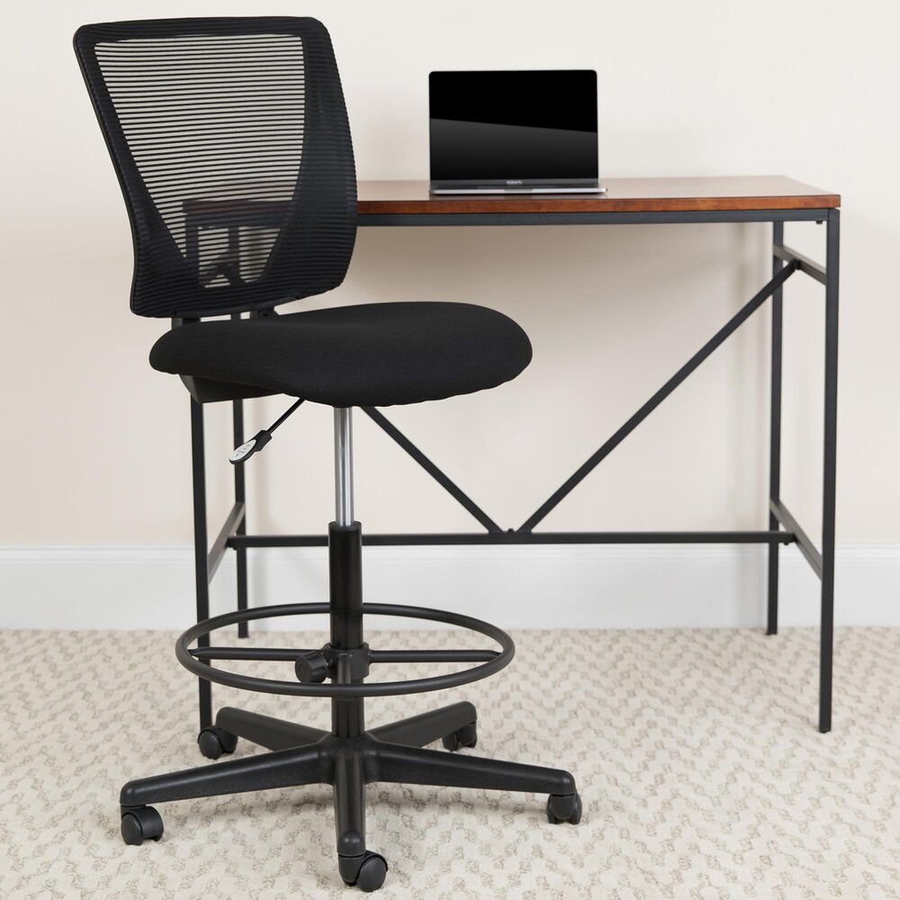 Flash Furniture Drafting Chair in Black, , large