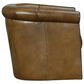 Hooker Furniture Axton Leather Club Swivel Chair in Brown, , large