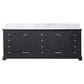 Lexora Home Dukes 84" Double Bathroom Vanity in Espresso with 2 cm White Carrara Marble Top and Rectangular Sinks, , large