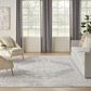 Nourison Astra Machine Washable 9" x 12" Light Blue Area Rug, , large
