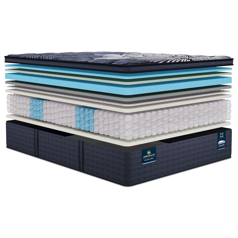 Serta Perfect Sleeper X Quilted Hybrid Max Plush Pillow Top Queen Mattress, , large