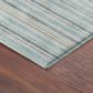 Dalyn Rug Company Soft Essentials Striped Sky 8" Round Indoor/Outdoor Area Rug, , large