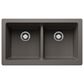 Blanco Vintera 33" Equal Double Bowl Apron Sink in Volcano Gray, , large