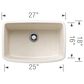 Blanco Valea 27" Single Bowl Kitchen Sink in Soft White, , large