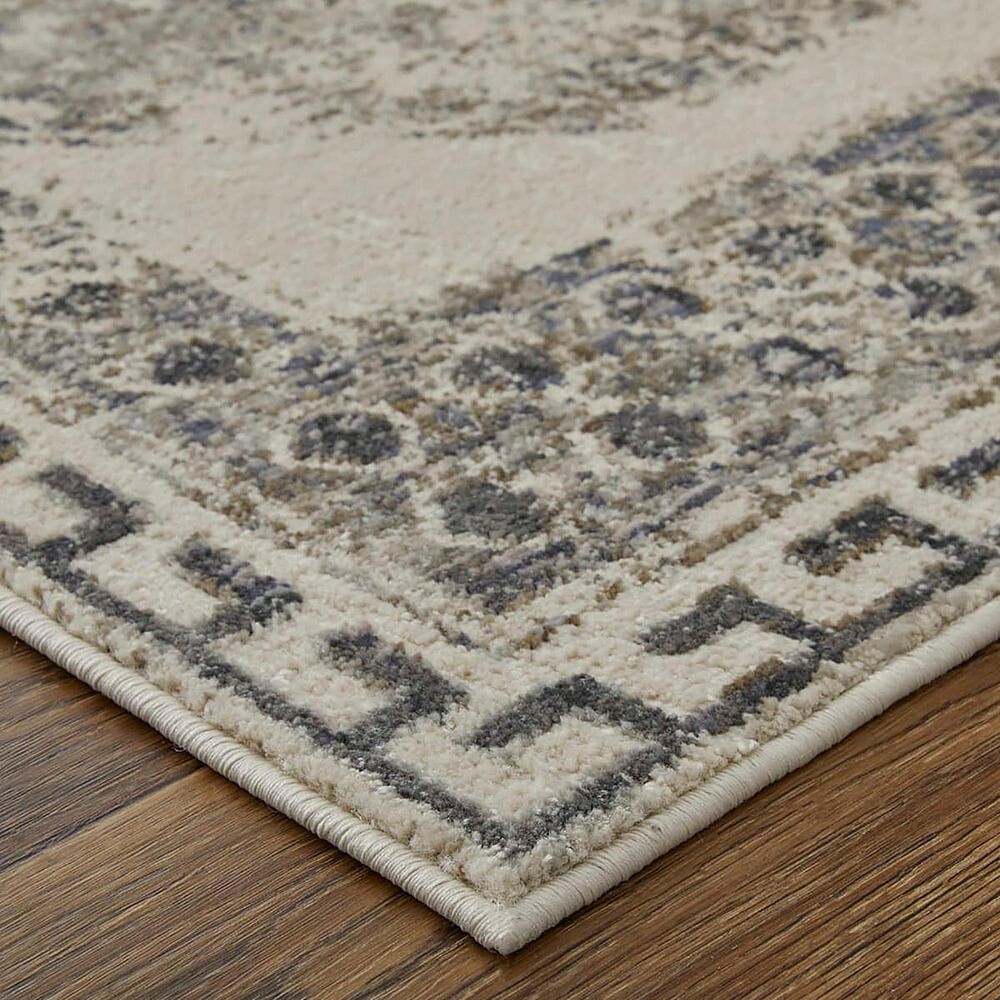 Feizy Kano Oriental 7&#39;10&quot; x 10&#39; Ivory and Charcoal Area Rug, , large
