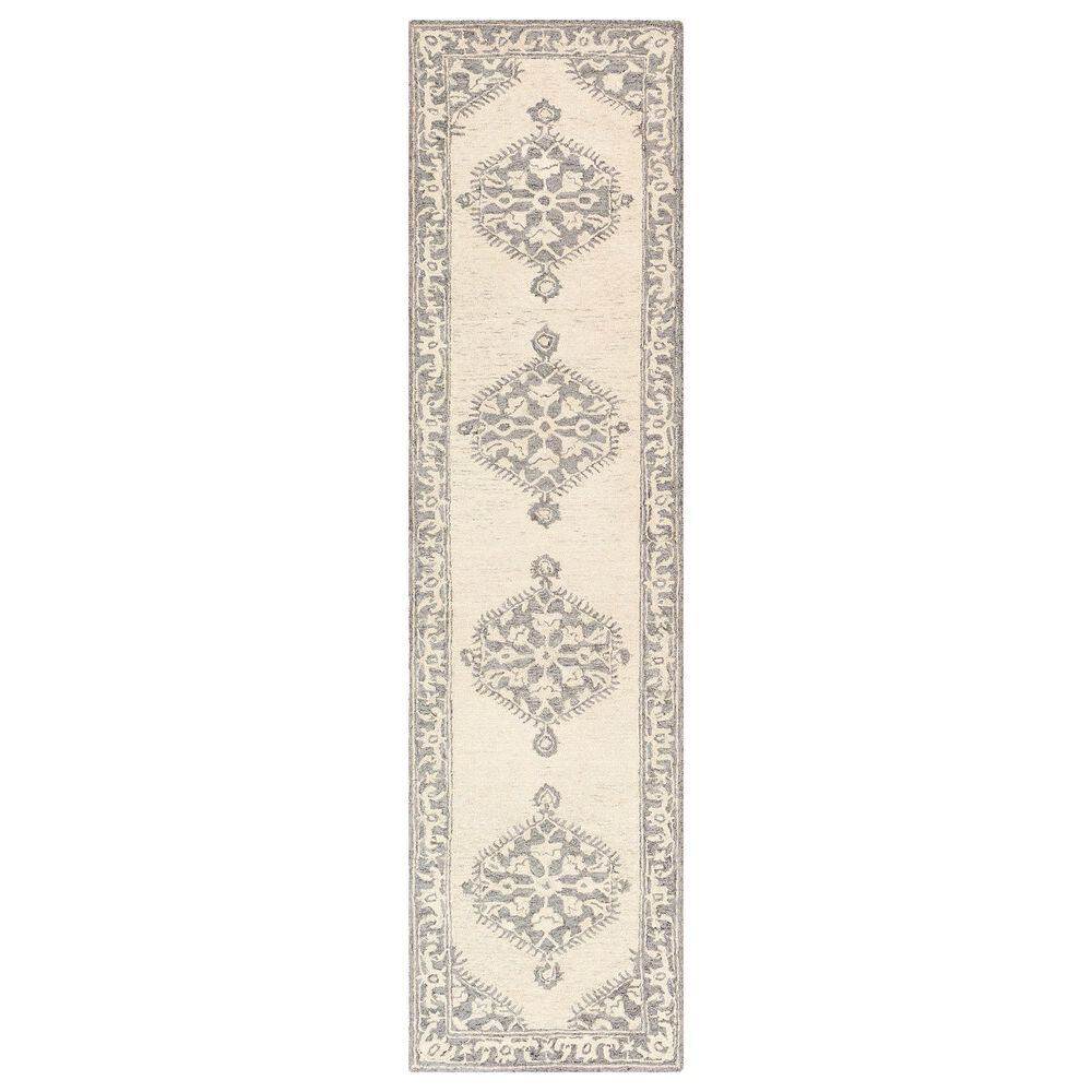 Surya Granada GND-2307 2'6" x 10' Medium Gray, Beige and Charcoal Runner Rug, , large