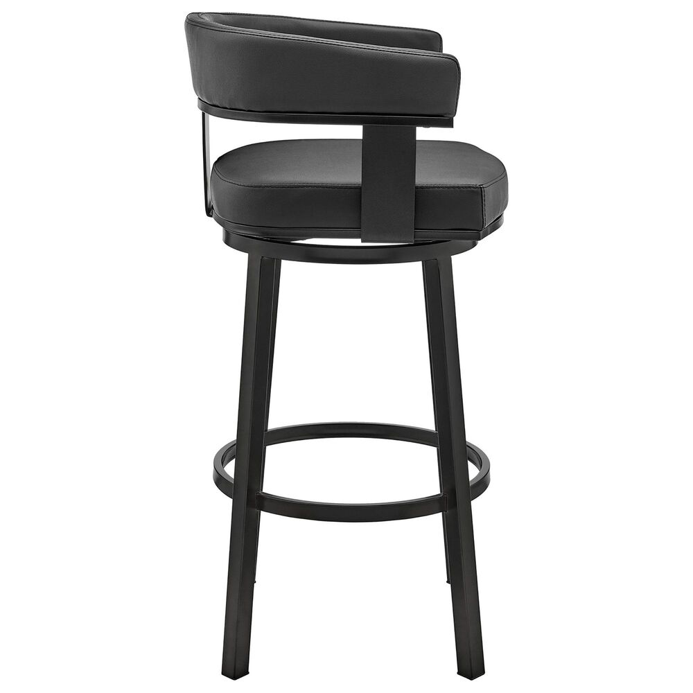 Armen Living Cohen 26&quot; Swivel Counter Stool in Black, , large