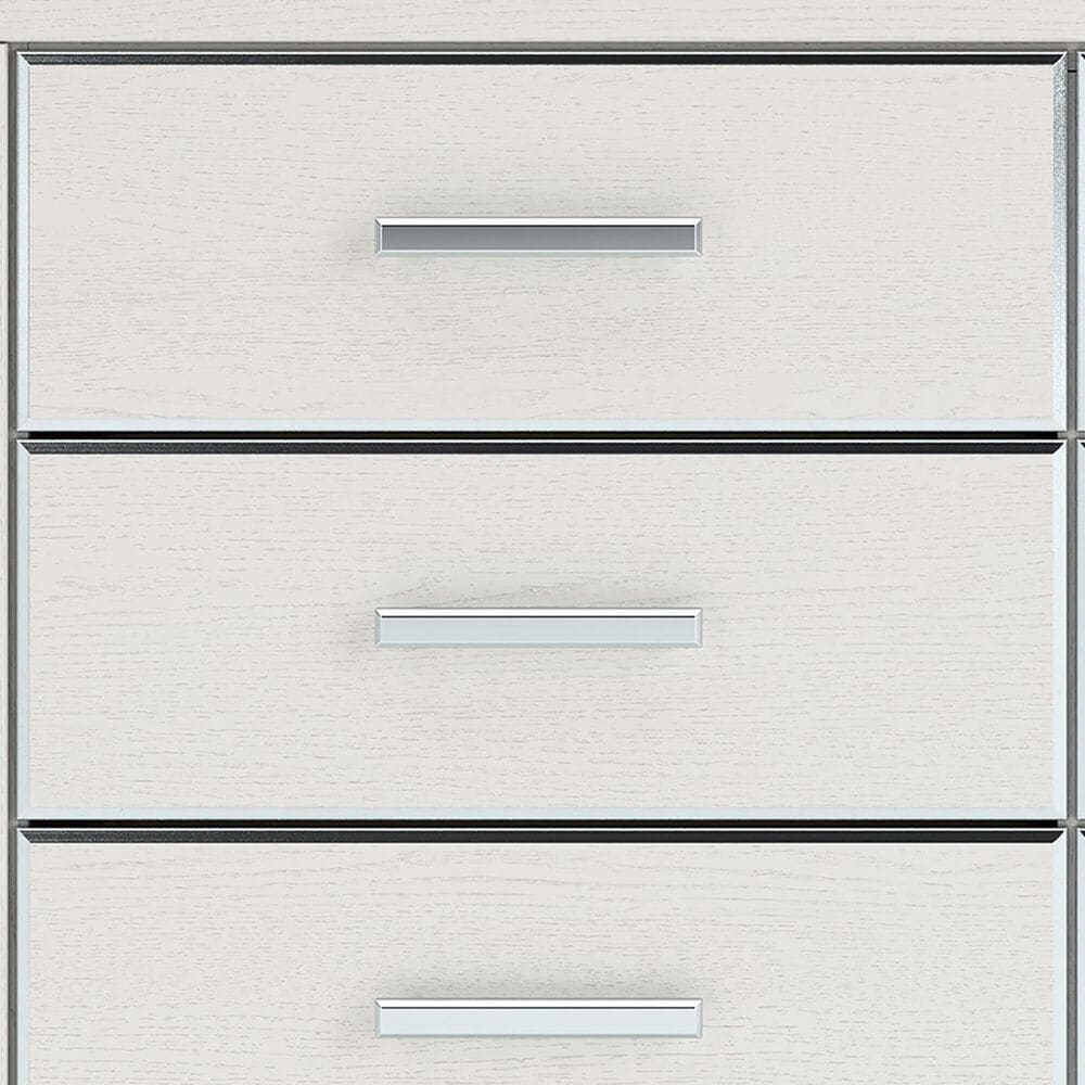 Ashley Zuraleus 6-Drawer Dresser and Mirror in Matte White and Chrome, , large