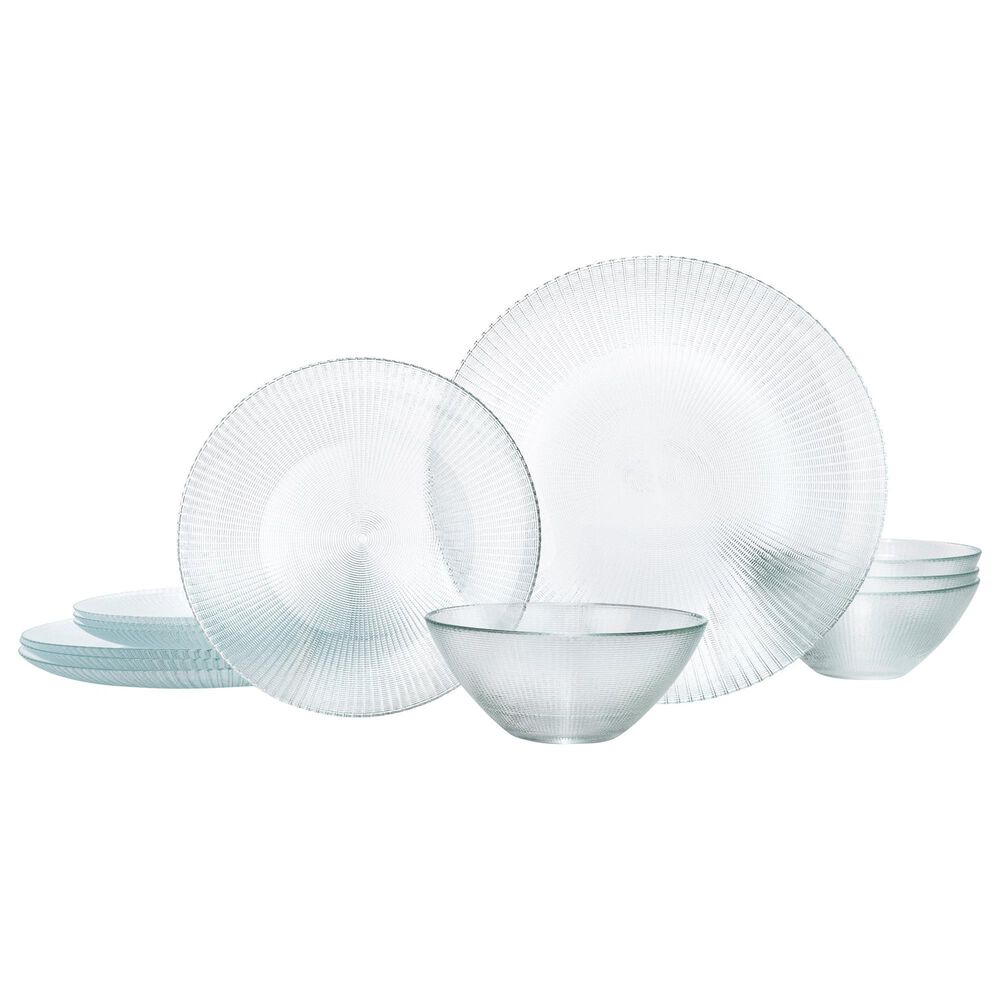 Gifts Plus Kyoto 12-Piece Dinnerware Set in Clear, , large