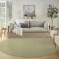 Nourison Courtyard Ivory and Green 8" Round Indoor/Outdoor Area Rug, , large