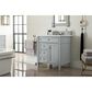 James Martin Vanities Brittany 30" Single Bathroom Vanity in Urban Gray with 3 cm Arctic Fall Solid Surface Top and Rectangle Sink, , large
