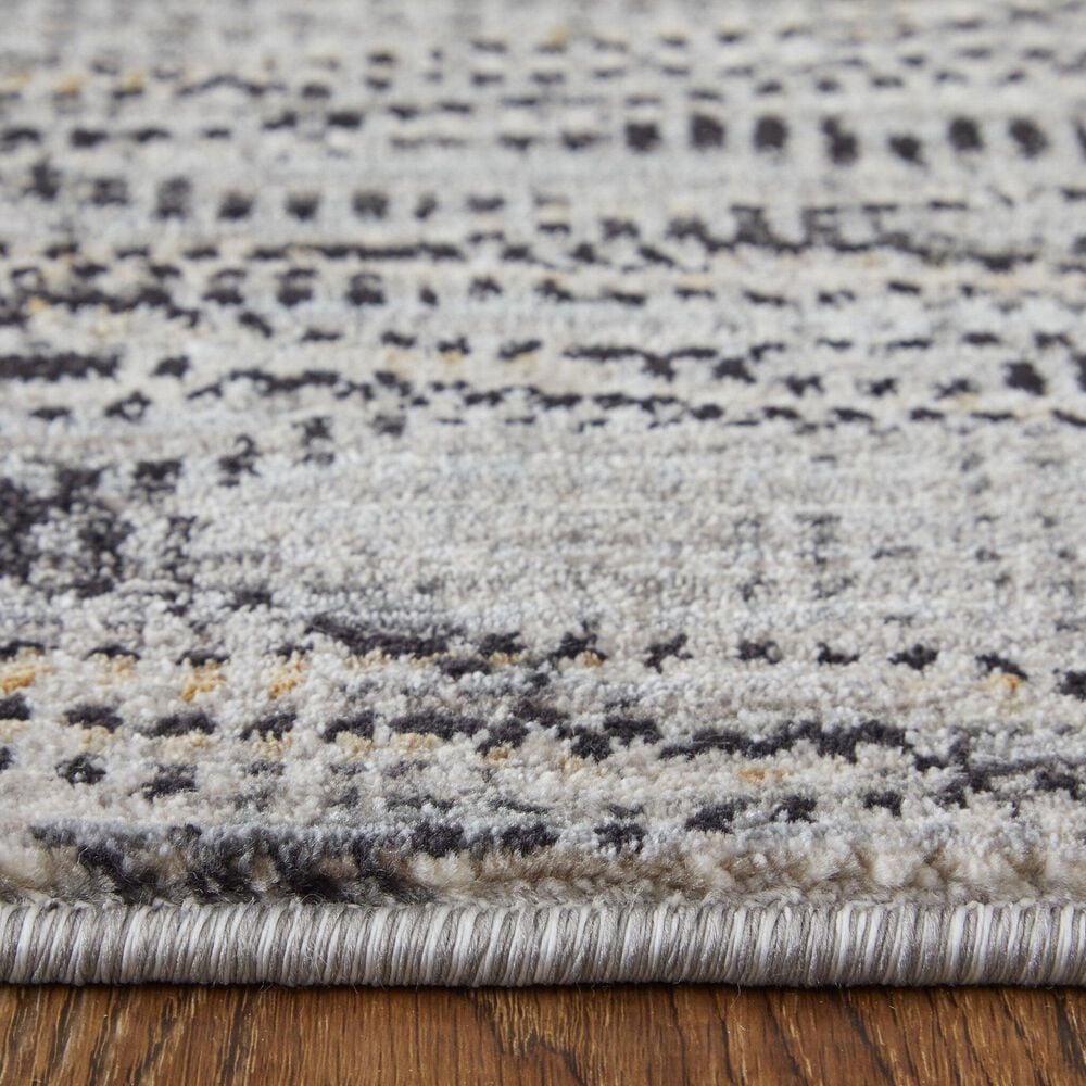 Feizy Sonora 2&#39;6&quot; x 7&#39;3&quot; Gray and Charcoal Runner, , large