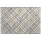 Dalyn Rug Company Soft Essentials Plaid Taupe 2"6" x 3"10" Indoor/Outdoor Area Rug, , large