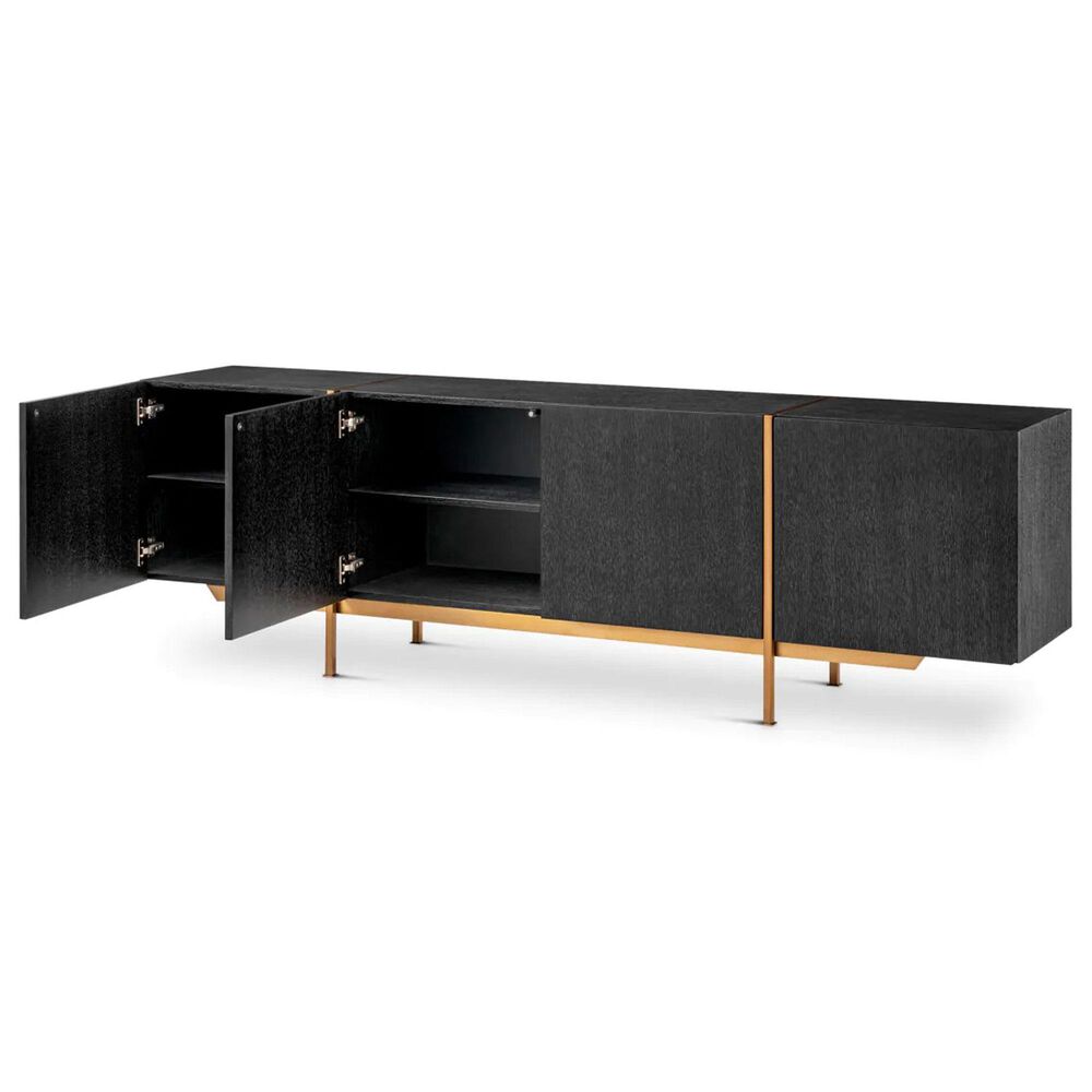 Eichholtz Brazilian Dresser in Charcoal Grey and Brushed Brass, , large