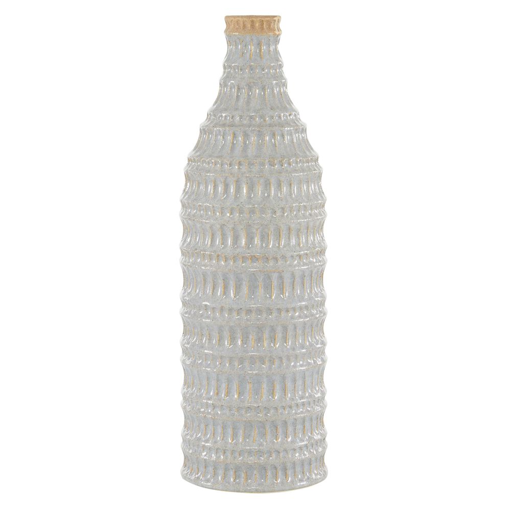 Maple and Jade 6" x 17" Coastal Ceramic Vase in Grey, , large