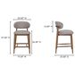Moe"s Home Collection Ellie Counter Stool in Dark Espresso Brown, , large