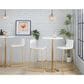 Lumisource Mara Barstool with White Cushion in Gold (Set of 2), , large