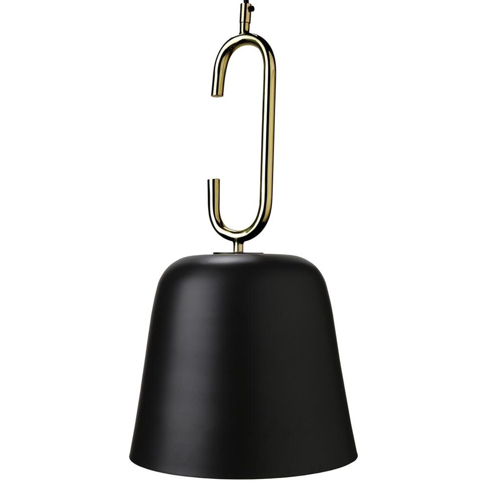 Tov Furniture Chic Long Pendant in Black and Brass, , large