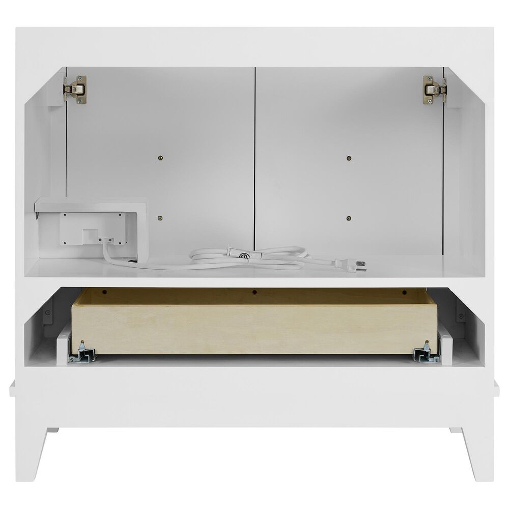 37B Fenwick 36" Single Bathroom Vanity in Bright White with Glossy White Composite Stone Top and Backsplash, , large