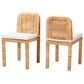 Baxton Studio Zariah Side Chair in Natural Brown (Set of 2), , large