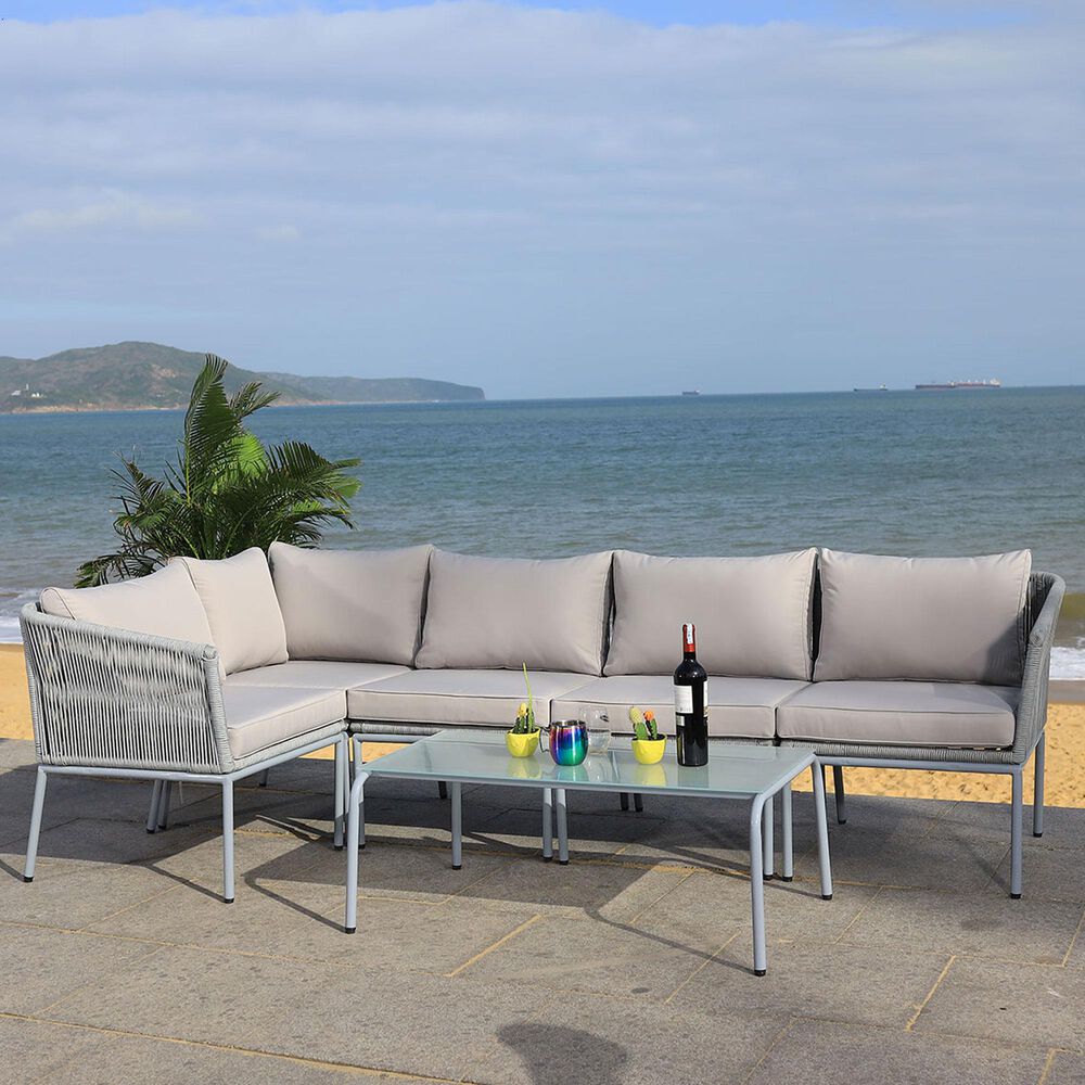 Safavieh Remsin Living Set in Grey/Grey, , large