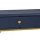 Linon Home Decor Campaign 2-Drawer Desk in Blue and Gold, , large