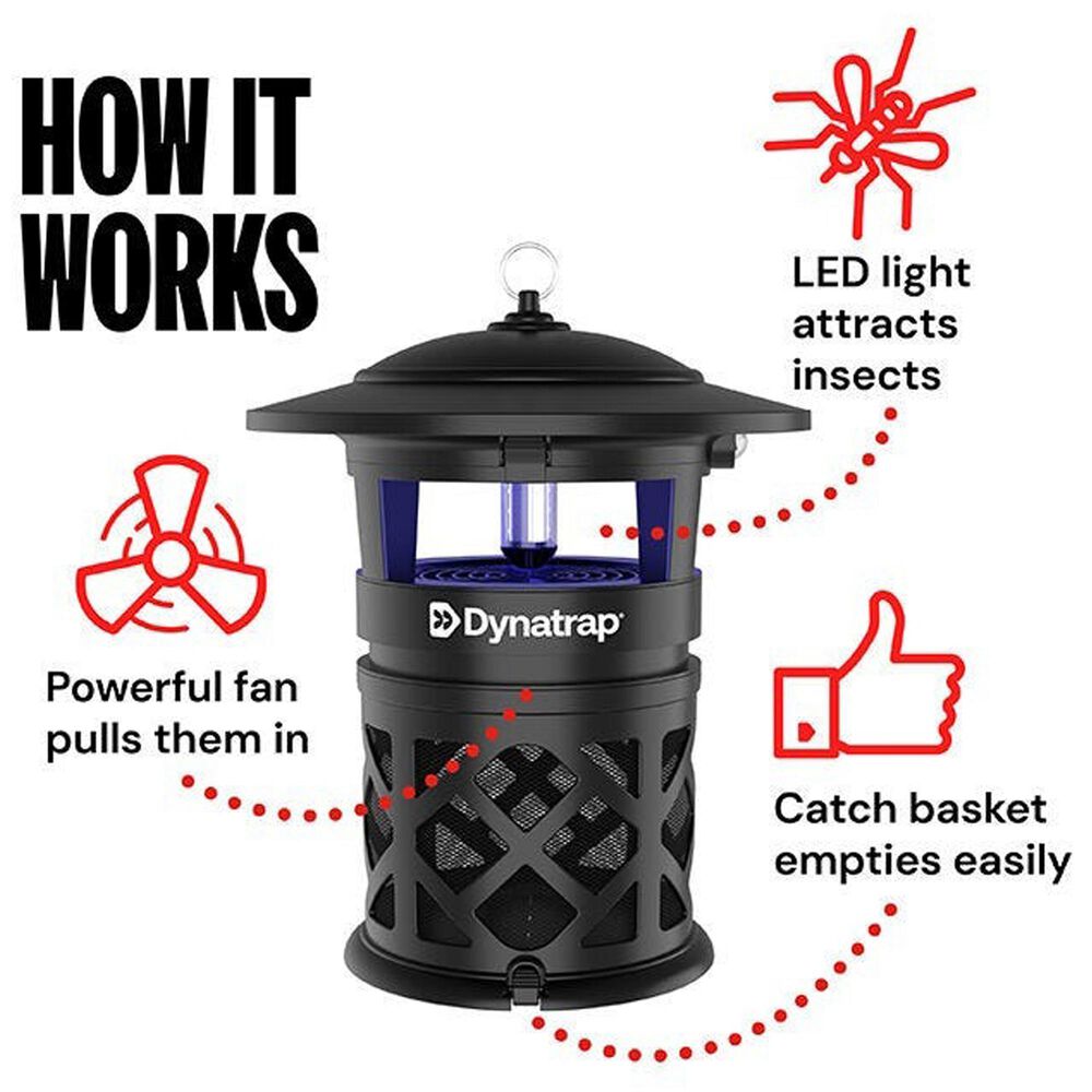 Dynamic Solutions Worldwide 1 Acre LED Outdoor Insect Trap in Black, , large