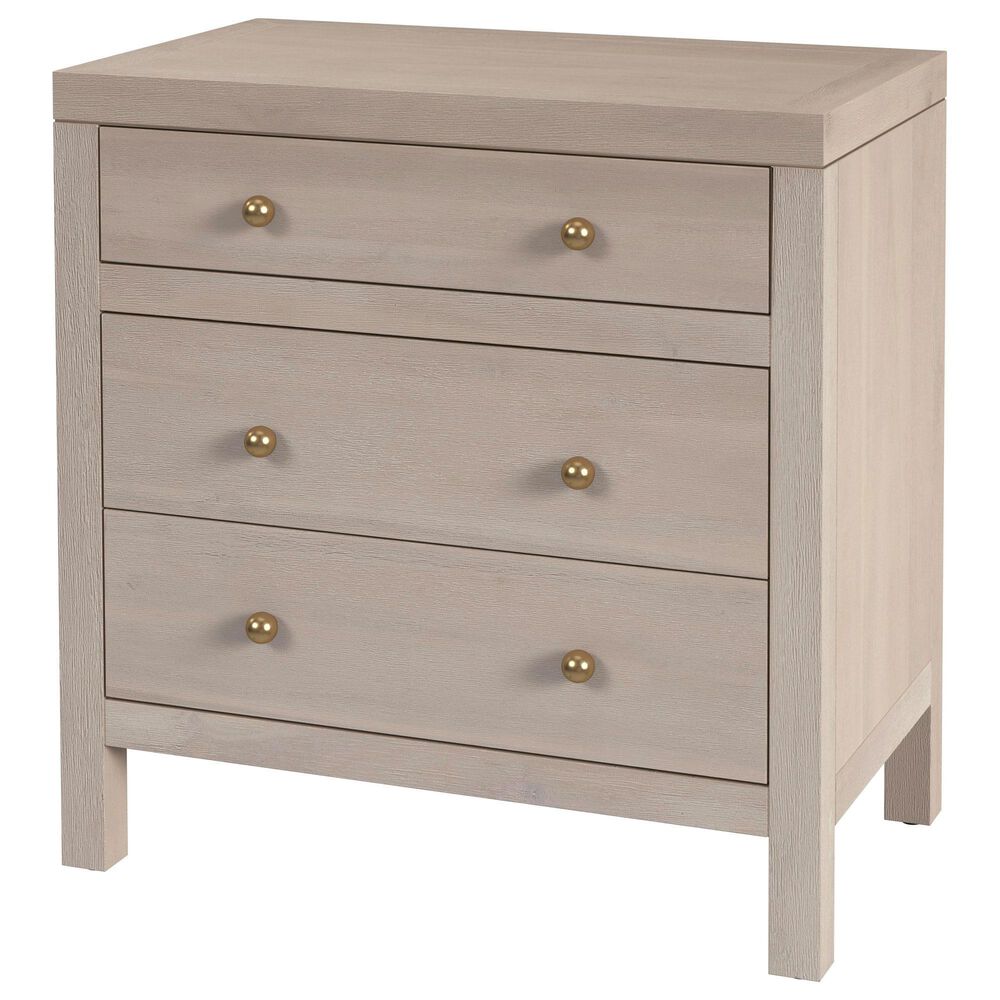 Butler Specialty Company Nora 3 Drawer Nightstand in Antique Taupe, , large