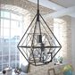 Vaxcel Bartlett 4-Light Pendant in Oil Rubbed Bronze and Satin Nickel, , large