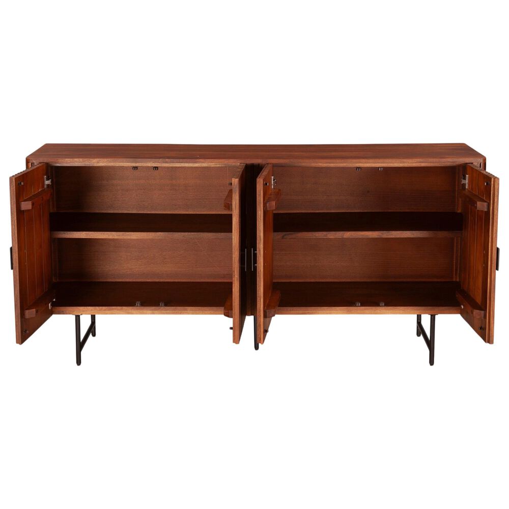 Home Trends &amp; Design Verbania 67" Sideboard in Pecan Brown, , large