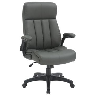 Rta Products Llc Ultra-Padded Executive Office Chair with Flip-Up Armrests in Grey, , large