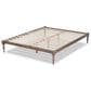 Baxton Studio Iseline Queen Platform Bed Frame in Antique Oak, , large