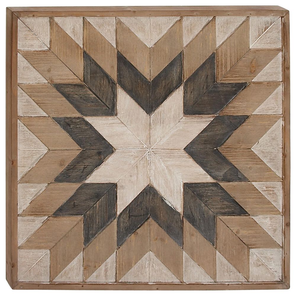 Maple and Jade 30&quot; x 30&quot; Southwest Abstract Wall Decor in Brown, White and Gray, , large