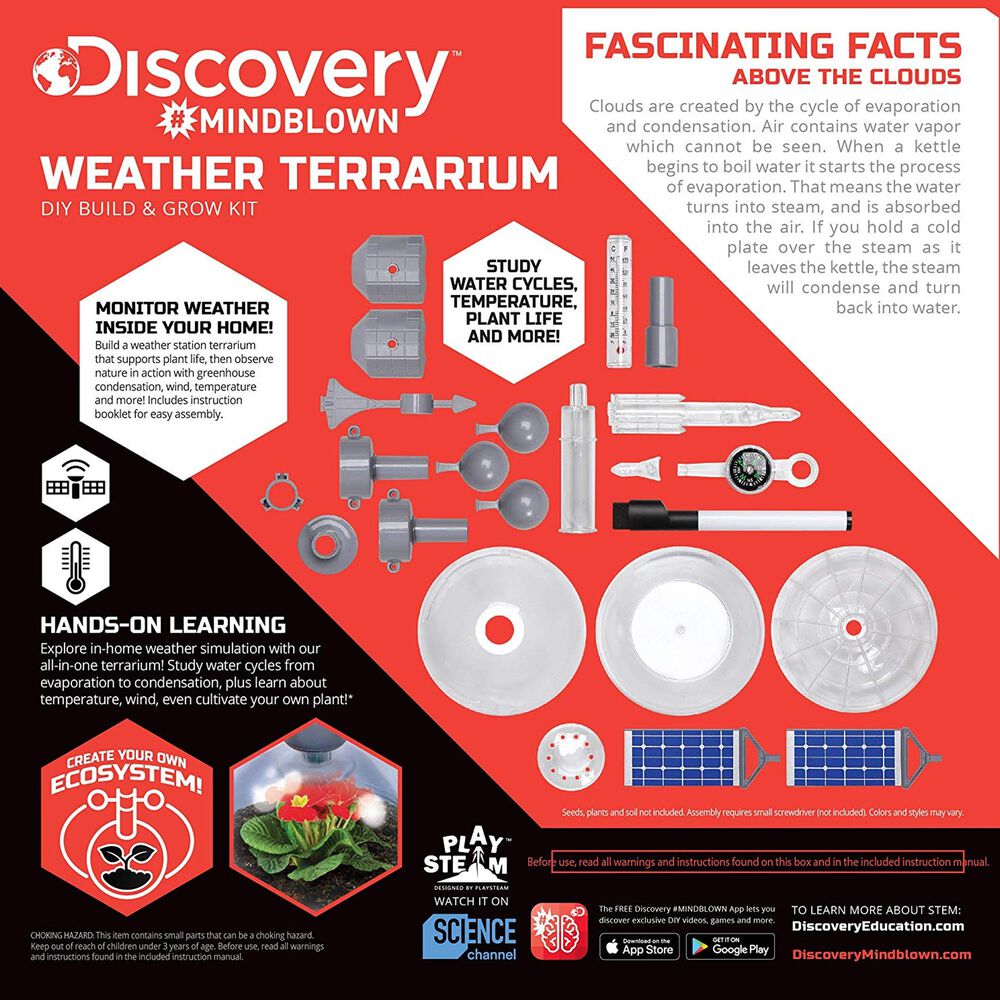 Discovery Mindblown DIY Weather Terrarium Build and Grow Kit, , large