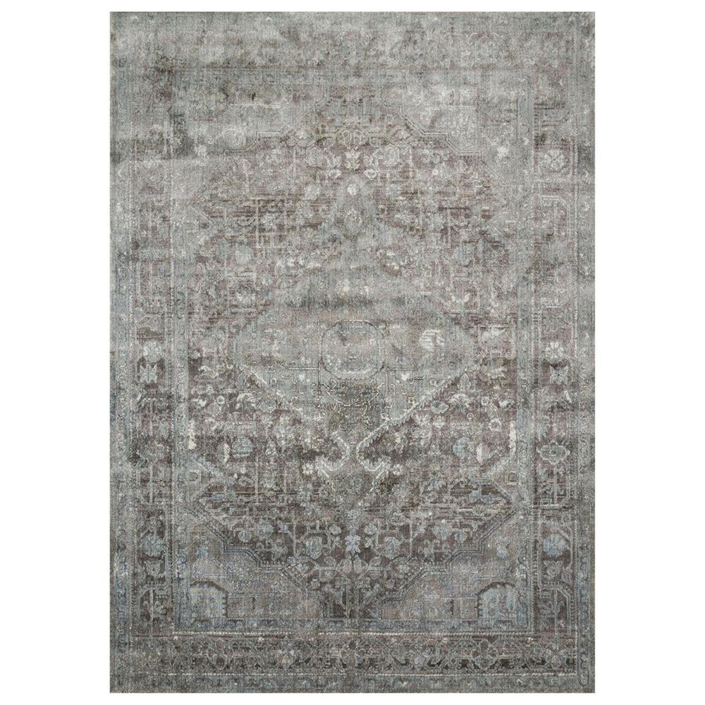 Loloi Anastasia AF-22 6"7" x 9"2" Stone and Blue Area Rug, , large