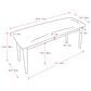 CorLiving Branson Dining Bench in Warm Walnut/Brown, , large