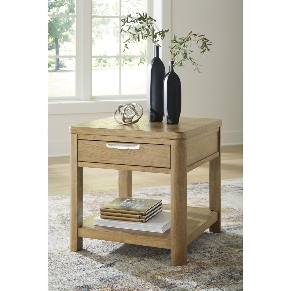 Ashley Rencott End Table in Light Brown, , large