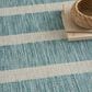 Nourison Positano POS03 Aqua and Ivory 4" x 6" Indoor/Outdoor Area Rug, , large